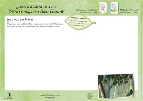 Bear Hunt Activity Sheet - Medina Book Shop