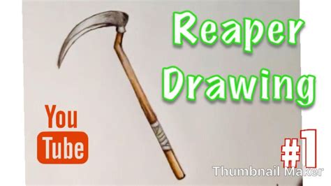 How to draw Reaper pickaxe fortnite - YouTube