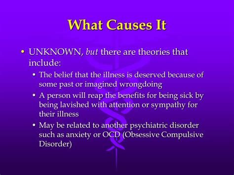 PPT - Hypochondriasis Disorder PowerPoint Presentation - ID:4345244