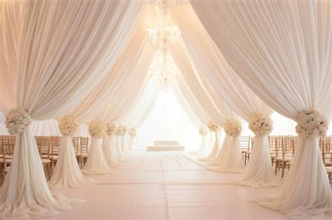 Premium AI Image | wedding curtains on white