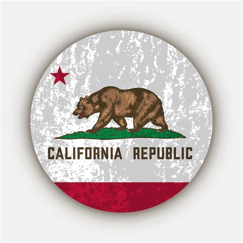 Premium Vector | California state flag Vector illustration