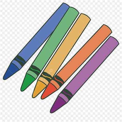 Color Blue Crayon Clipart Transparent Background, Multiple Colorful Crayons Cartoon Clipart ...