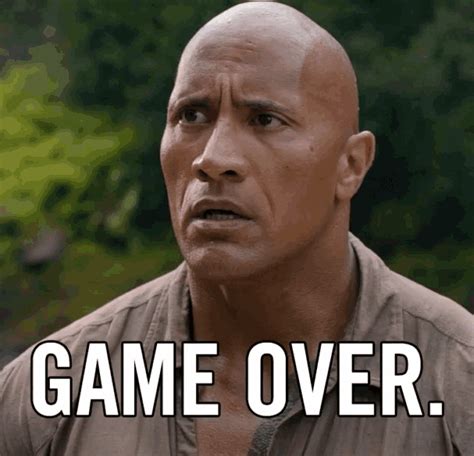 Game Over Dwayne Johnson GIF - Game Over Dwayne Johnson The Rock - Découvrir et partager des GIF