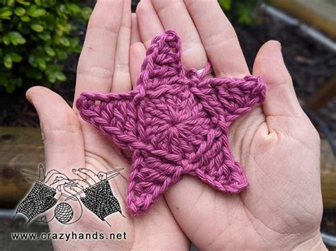 Crochet Five Point Star Free Pattern · Crazy Hands