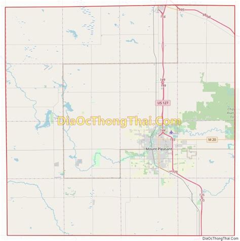 Map of Isabella County, Michigan - Thong Thai Real