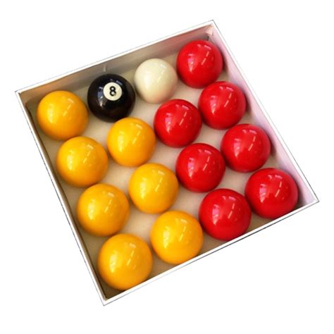 Pool Table Balls Red & Yellow UK Ball Set | Pool Tables Online