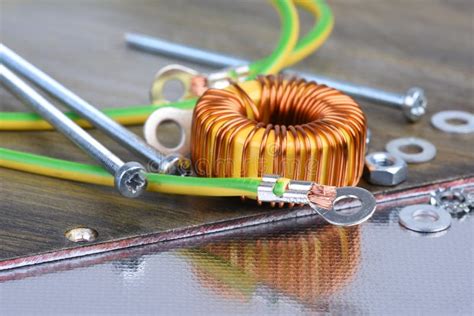 Copper Coil Electronics Industry Component Stock Image - Image of ...