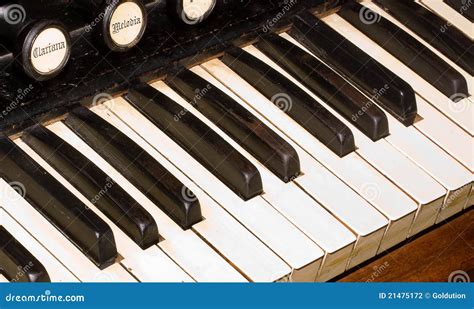 Old piano keys stock photo. Image of close, lessons, church - 21475172