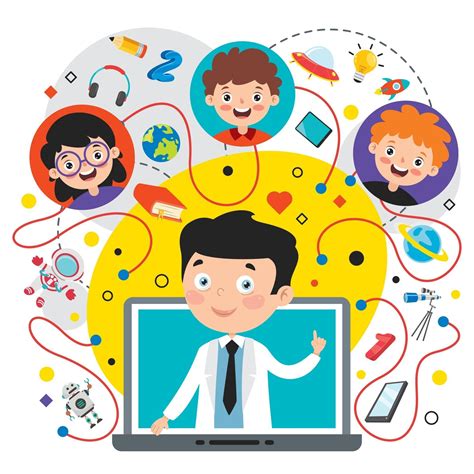 Online Learning Concept With Cartoon Character 2391041 Vector Art at Vecteezy