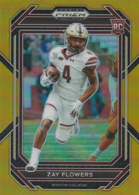 Zay Flowers 2023 Prizm Draft Picks #143 Gold /10 Price Guide - Sports ...