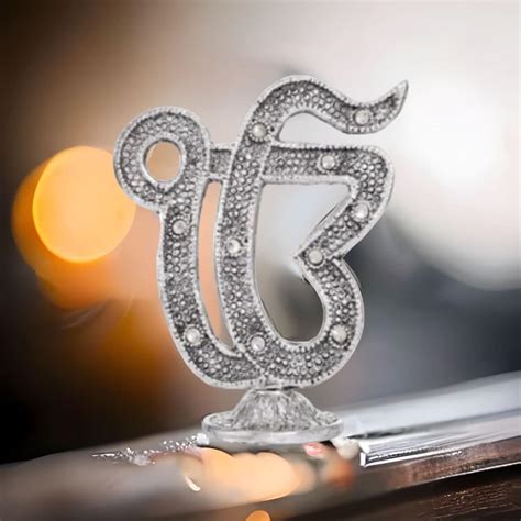 Silver Coated Ek Onkar, Ik Onkar Symbol, Sikh Home Decor, Punjabi Wedding Gifts, Khanda Symbol ...