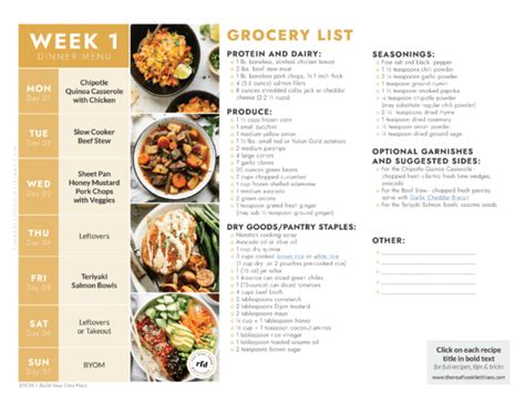 2-Week Healthy Meal Plan #4 with Grocery List - The Real Food Dietitians