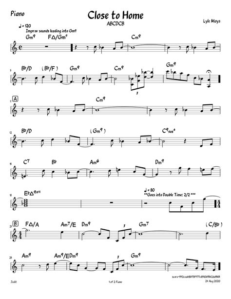 Close to Home Sheet music for Piano (Solo) Easy | Musescore.com