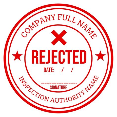 Rejected Stamp Template | PosterMyWall