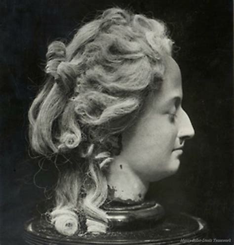 A wax head depicting Marie Antoinette 'after the guillotine,' possibly ...