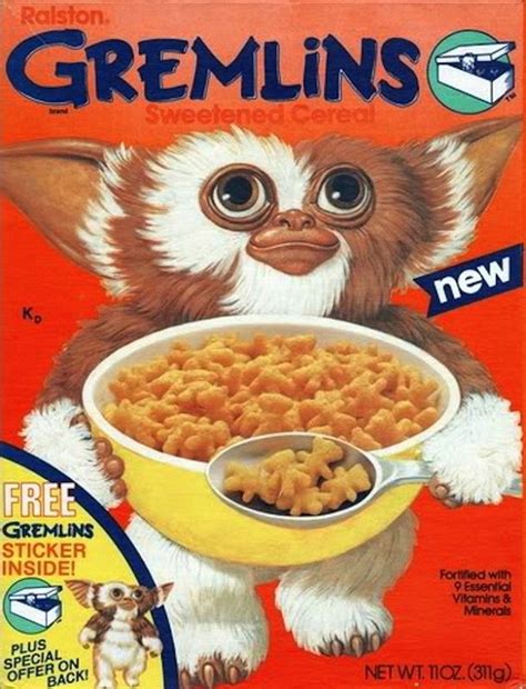 13 Nerdy 80's Cereal Boxes | Gremlins, Cereal box, Cereal