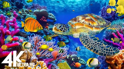 The Ocean 4K - Sea Animals for Relaxation, Beautiful Coral Reef Fish in Aquarium - 4K Video ...