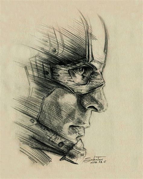 Captain America. Chris Evans. Fanart by SakuTori | Marvel art drawings ...