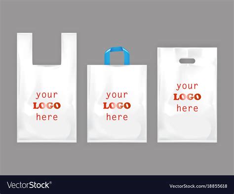 White plastic shopping bags Royalty Free Vector Image