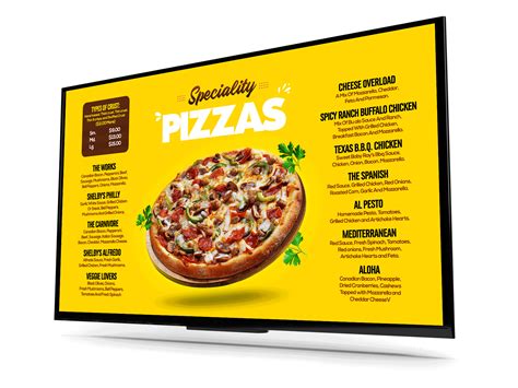 Shelby’s Pizza Menu Board Design - Arman Signage Design