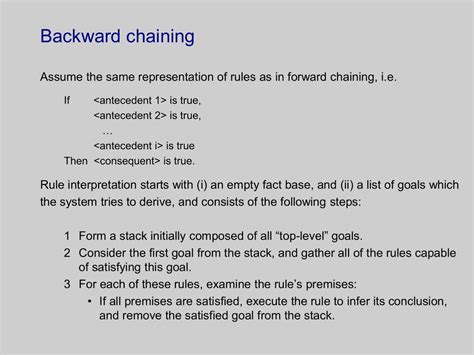 Backward chaining