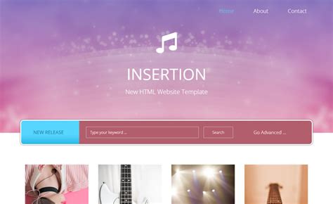 Insertion - A Multi-page free HTML5 Bootstrap 4 musical portfolio ...