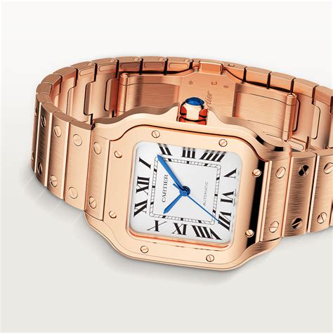 CRWGSA0031 - Santos de Cartier watch - Medium model, automatic movement, rose gold ...