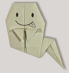 Origami A Ghost - Easy Origami instructions For Kids