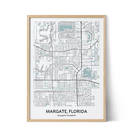 Margate Map Poster - Your City Map Art - Positive Prints