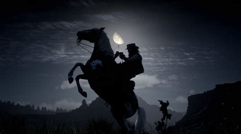 Red Dead Redemption Red Dead Redemption 2 Rockstar Games Horse John Marston Arthur Morgan Moon ...