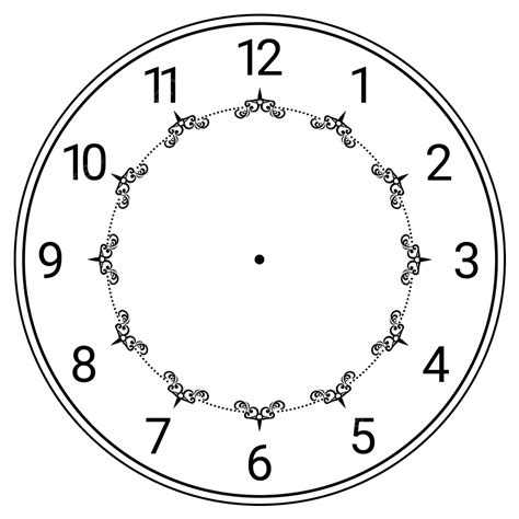 Clock Face No Hands With Floral, Clock Drawing, Face Drawing, Floral Drawing PNG Transparent ...