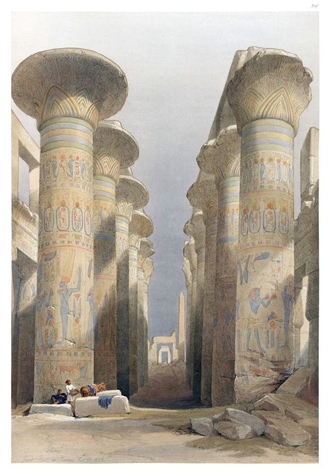 Great Hypostyle Hall at Karnak | Old Book Illustrations