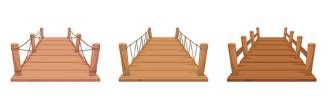 Wooden bridge vector design illustration 1825823 Vector Art at Vecteezy