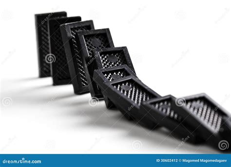 Falling dominoes stock photo. Image of formation, motion - 30602412