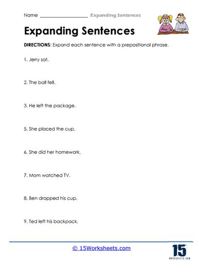 Expanding Sentences Worksheets - 15 Worksheets.com