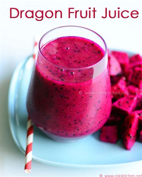 Dragon fruit juice recipe | Pitaya juice - Raks Kitchen