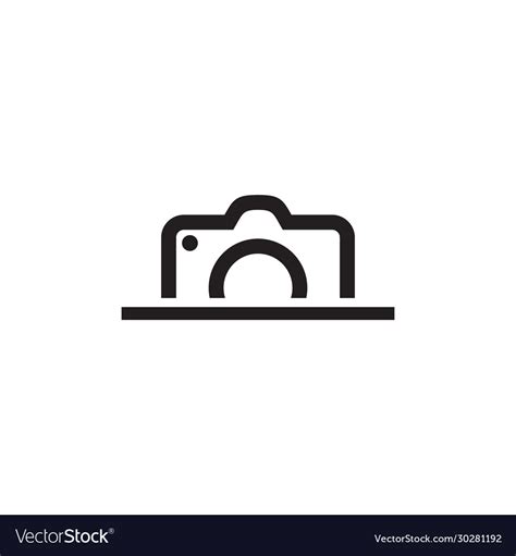 Camera icon logo design template Royalty Free Vector Image