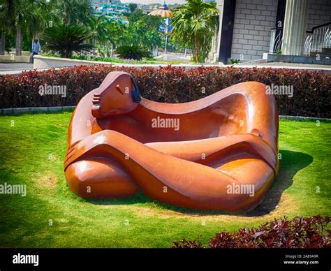 This photo shows a statue constructed with a funny design Stock Photo ...