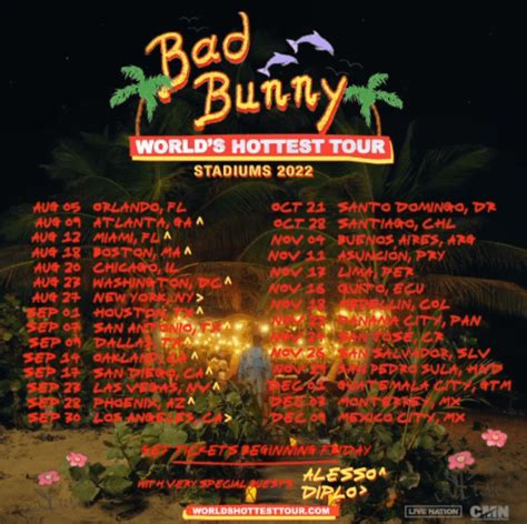 Bad Bunny Announces 1st Stadium Tour Across U.S., Latin America – NBC 6 ...