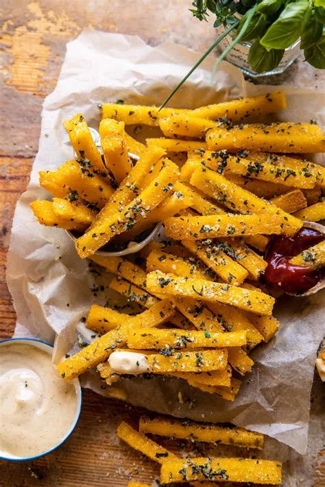 Garlic Parmesan Herb Butter Polenta Fries with Lemon Aioli. - Yummy Recipe