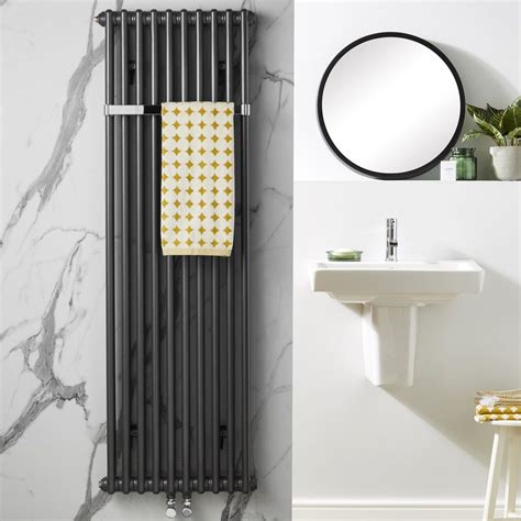 Zehnder Charleston Bar Anthracite Radiator | UK Bathrooms