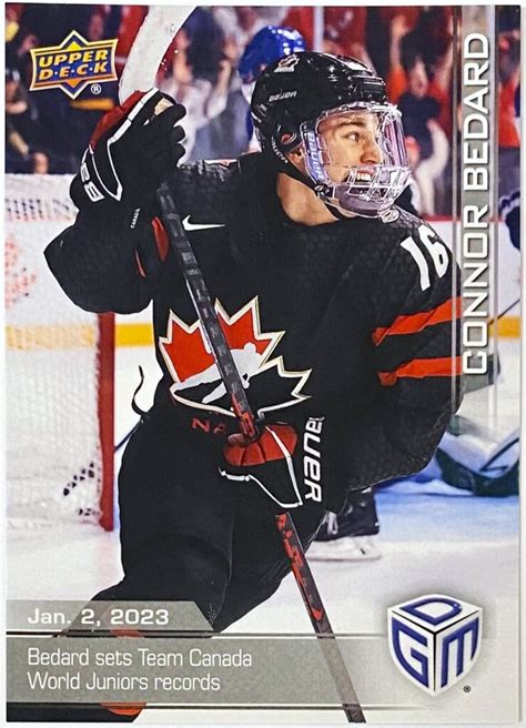 Connor Bedard 2023 Upper Deck Team Canada Hockey Game Dated Moments ...