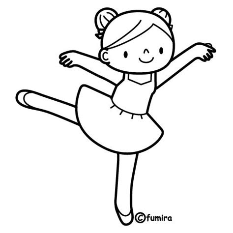 為孩子們的著色頁: Ballet dancer free coloring pages