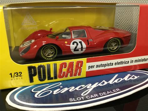 Policar CAR06A Ferrari 330 P4 #21 LeMans 1/32 Slot Car.