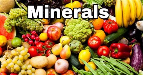 What Are Minerals In Food