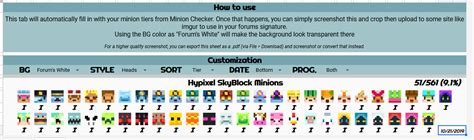 Spreadsheet - [Spreadsheet] SkyBlock Minions v1.77 (Fixed Mithril in ...