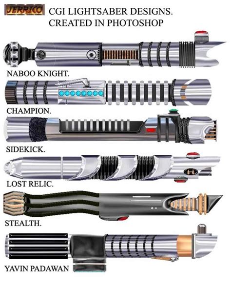 types of light sabers | Lightsaber, Star wars light saber, Star wars empire