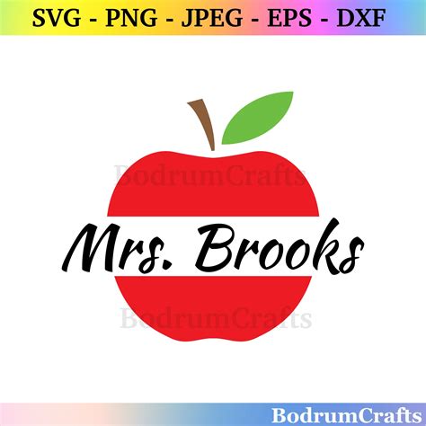 Apple Design Teacher SVG File Digital Instant Download | Etsy