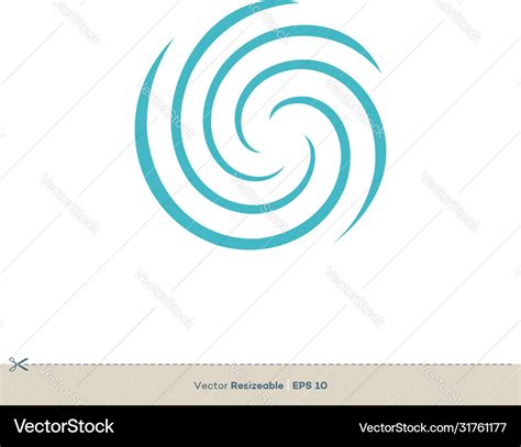 Abstract whirlpool logo template design eps 10 Vector Image