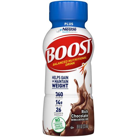 BOOST PLUS Rich Chocolate 8 fl. oz. Bottle - Walmart.com - Walmart.com